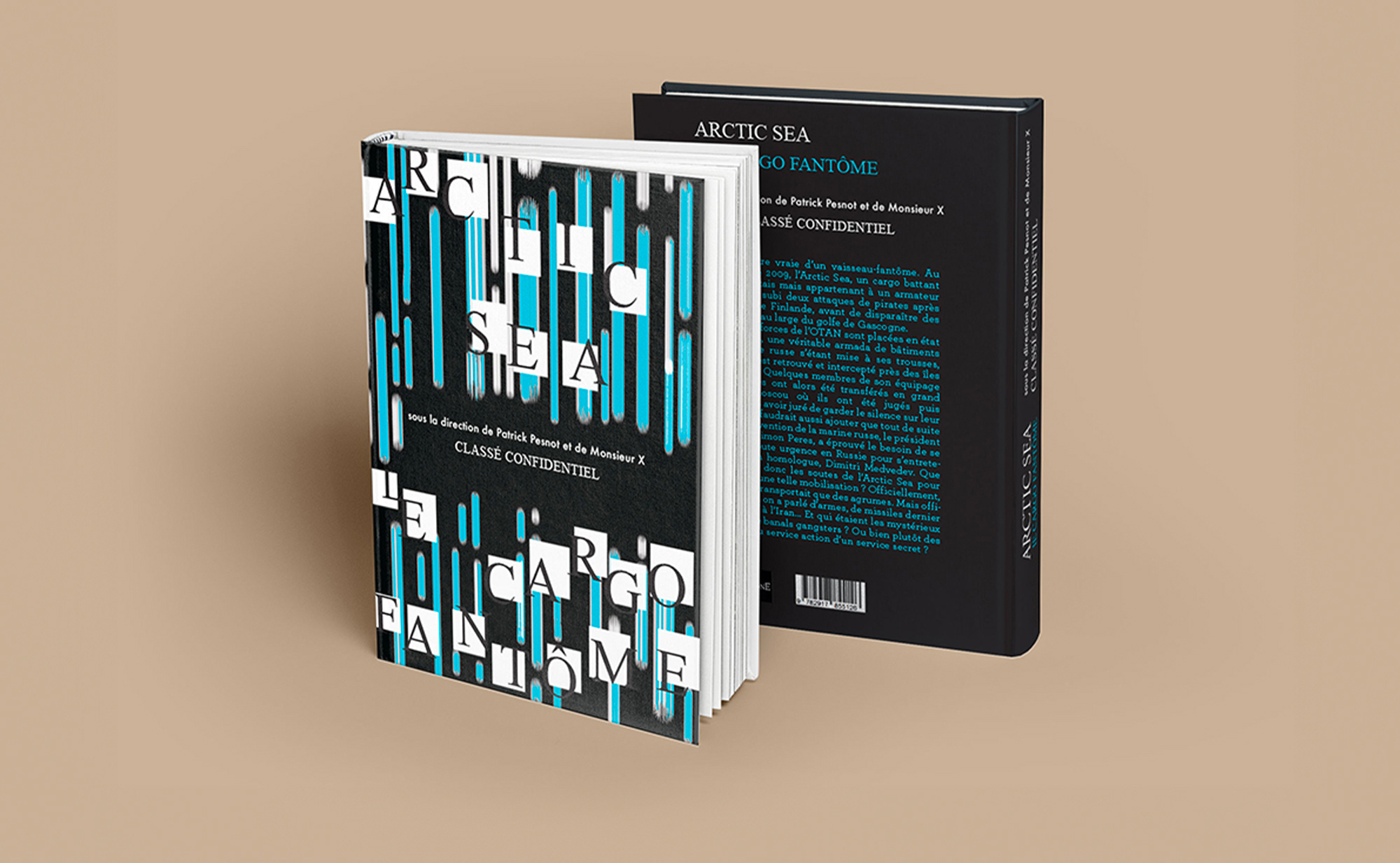 Hardcover Book MockUp bleu, Classé Confidentiel, collection Agone par Florent Andarelli